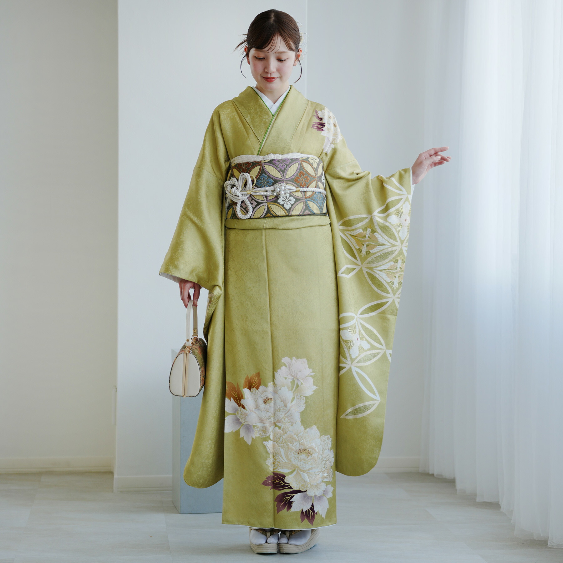 楽天市場】【レンタル】【振袖 正絹着物+袋帯 21点セット 絵羽