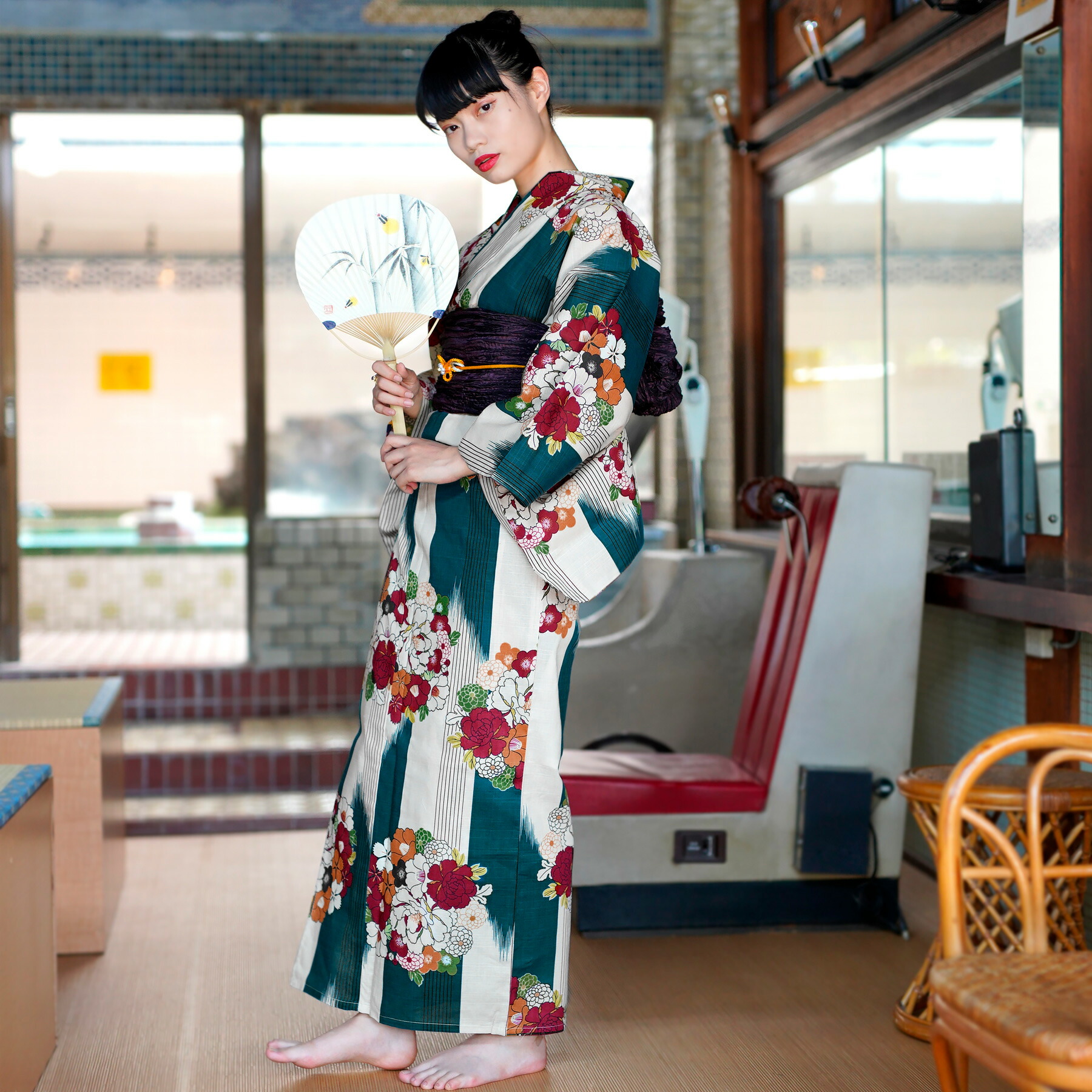 楽天市場 | utatane - 浴衣（椿柄）