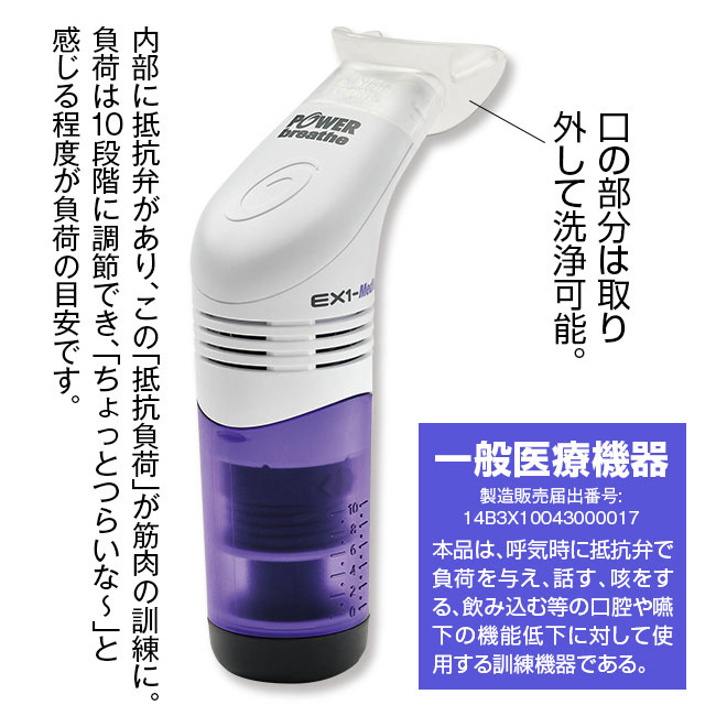 楽天市場】呼気筋トレーナー パワーブリーズEX1 POWERbreathe EX1
