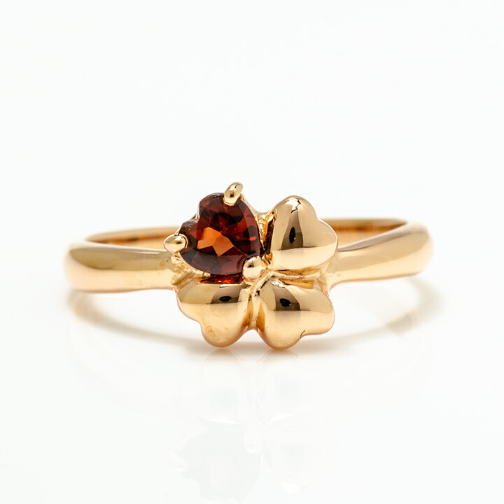楽天市場】ポイント5倍 リング ガーネット クローバーモチーフ
