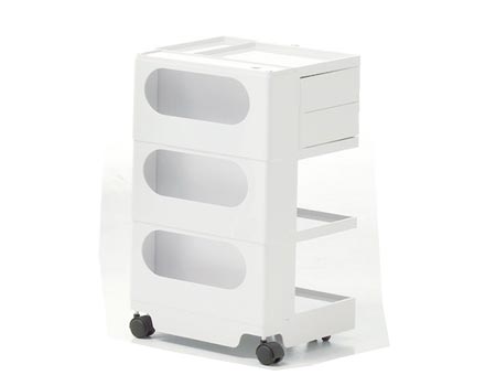 正規品 ジョエ・コロンボ ボビーワゴン 3段5トレイ ホワイト 刻印