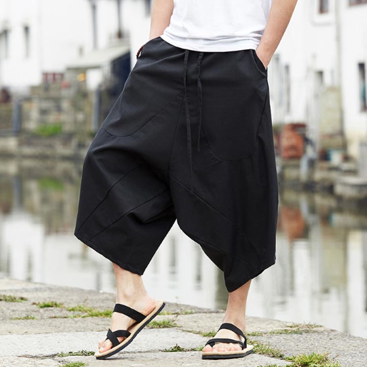 楽天市場】送料無料 全4色×7サイズ！サルエルパンツ 7分丈 クロップド