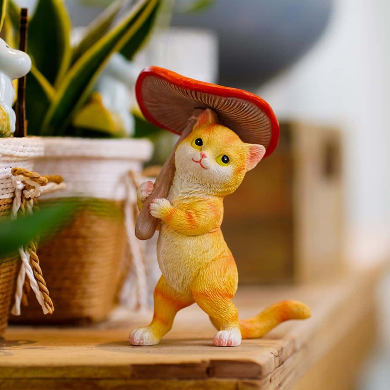 楽天市場】かわいい猫置物 ガーデンオブジェ 樹脂製 インテリア雑貨