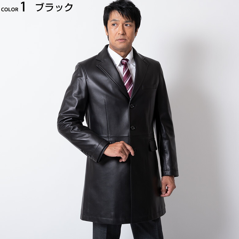 楽天市場】レザーコート メンズ チェスターコート ジャケット メンズ