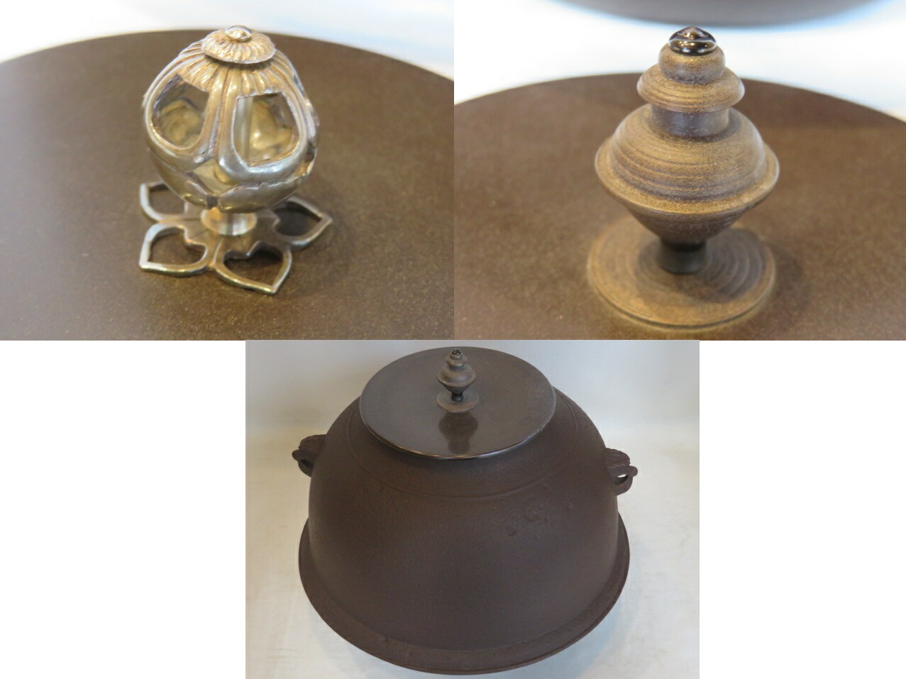 楽天市場】（十一月◇特売品）釜師 畠春斎作 無文南鐐摘 真形釜 替蓋付