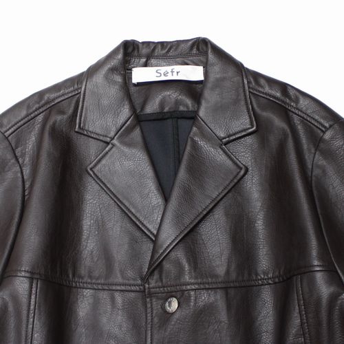 楽天市場】【中古】 Sefr セファ 23SS フェイクレザージャケット L