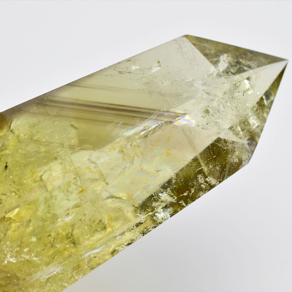 楽天市場】シトリン ポイント レインボー ファントム 六角柱ブラジル産