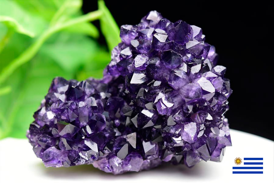 ご奉仕品 高級 アメジスト フラワー 花 クラスター 天然石 天使の指紋