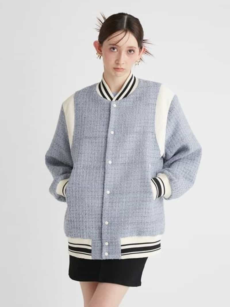 楽天市場】【SALE／20%OFF】バイカラーツイードスタジャン FURFUR