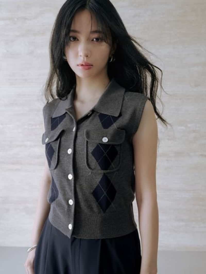 楽天市場】【SALE／50%OFF】ノースリポロニットジレ FRAY I.D フレイ