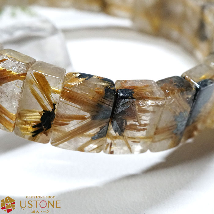 楽天市場】ルチルクォーツ ブレスレット 太陽ルチル 放射ルチル