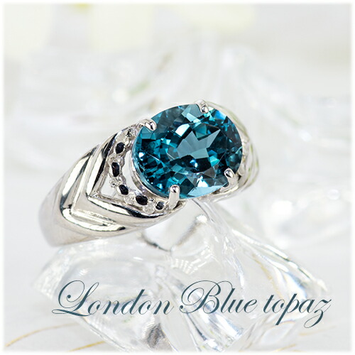 楽天市場】【選べる地金】ロンドン ブルートパーズ リング 3.0ct K10WG