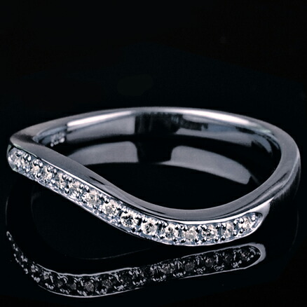 楽天市場】【選べる地金】ダイヤモンド ハーフエタニティ リング K10WG