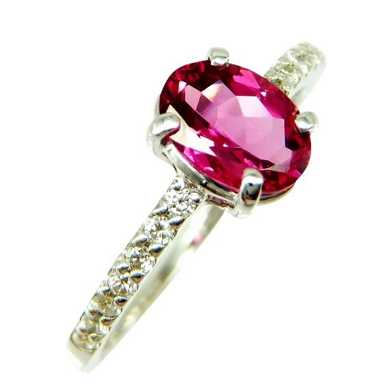 楽天市場】【選べる地金】ピンク トルマリン リング 0.8ct K18WG/K18YG