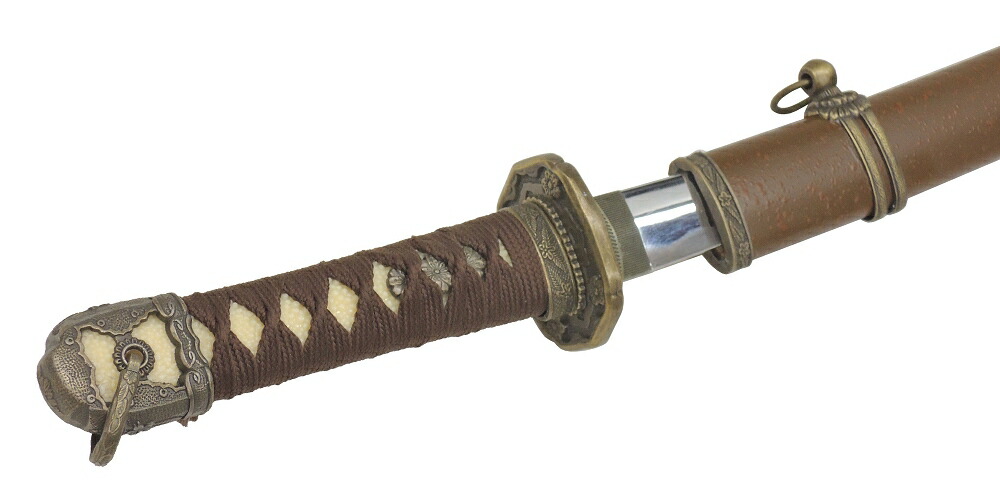 楽天市場】V.ROAD 模造刀 軍刀 尾形刀剣陸軍小刀 軍茶柄・軍茶木鞘 GN