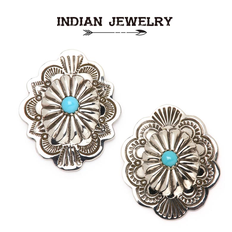 楽天市場】インディアンジュエリー ピアス クラスター ターコイズ