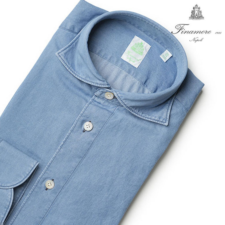楽天市場】【30%OFF!】フィナモレ シャツ シャンブレー カッタウェイ