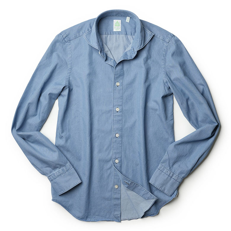 楽天市場】【30%OFF!】フィナモレ シャツ シャンブレー カッタウェイ