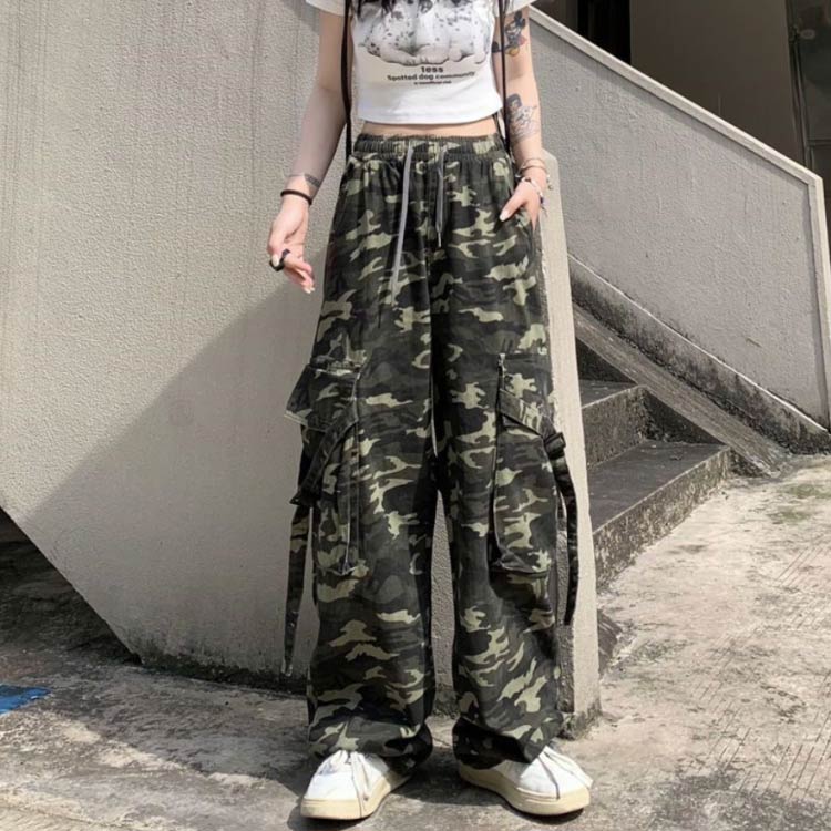 楽天市場】レディース 迷彩カーゴパンツ クロップドパンツ スウェット