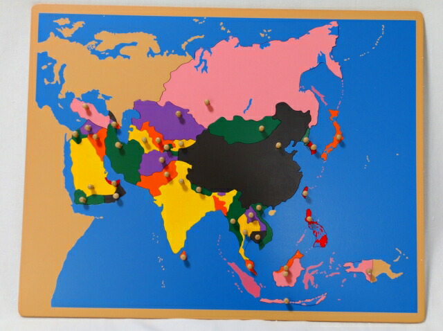 楽天市場】モンテッソーリ 世界地図パズル Montessori World Map
