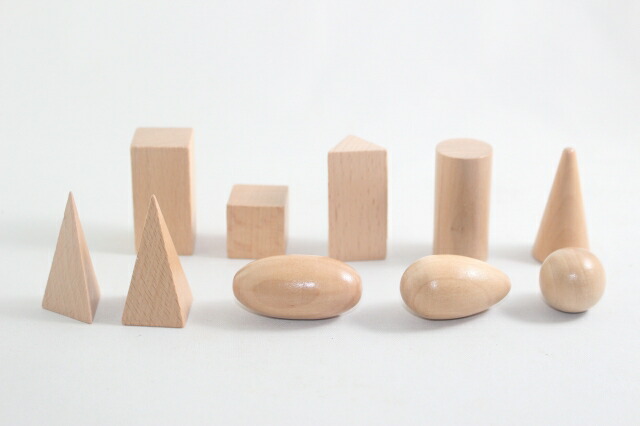 楽天市場】モンテッソーリ 幾何学立体 ♪ミニ♪ 実態認識袋としても