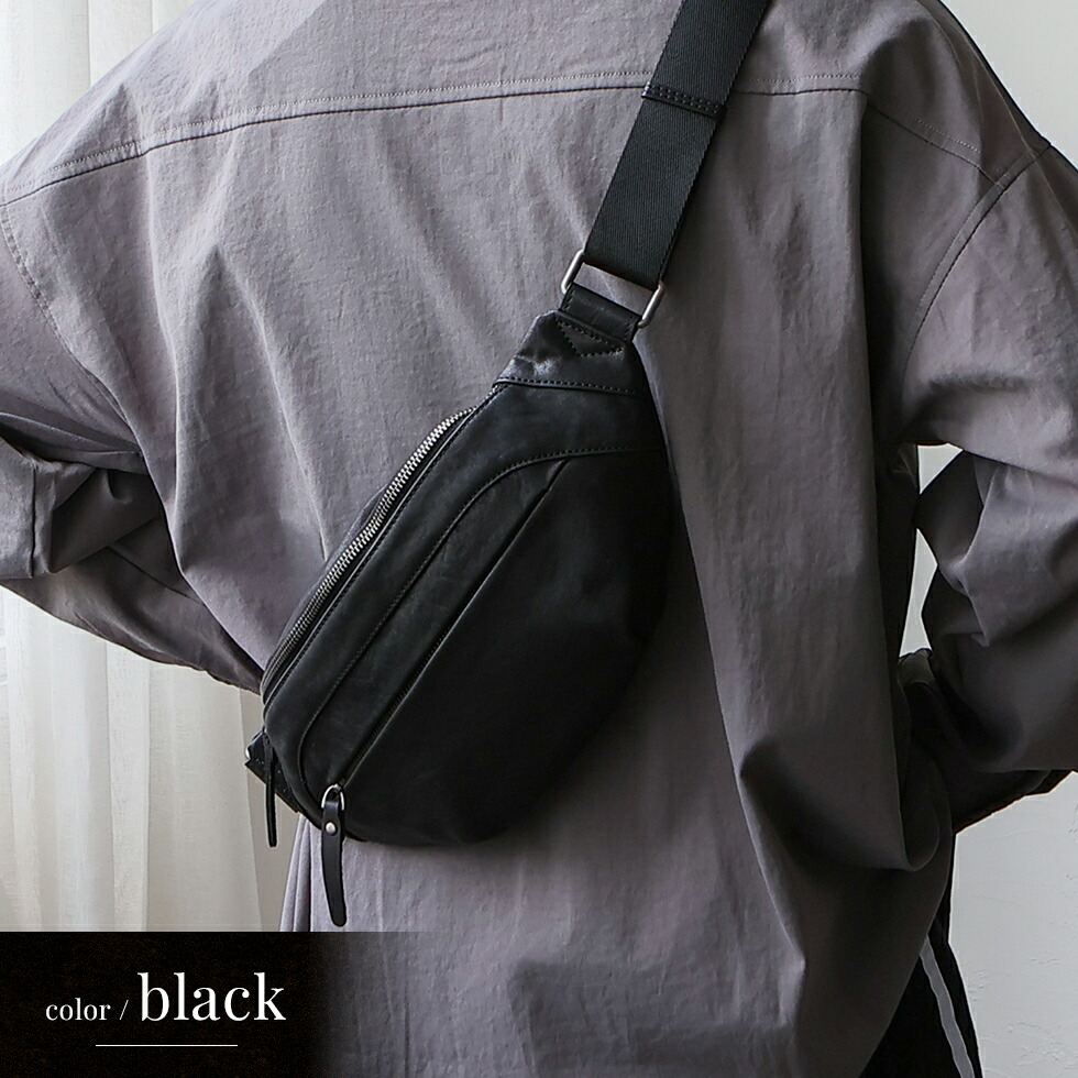 楽天市場】ボディバッグ メンズ 本革 横型 革バッグ レザーバッグ 本