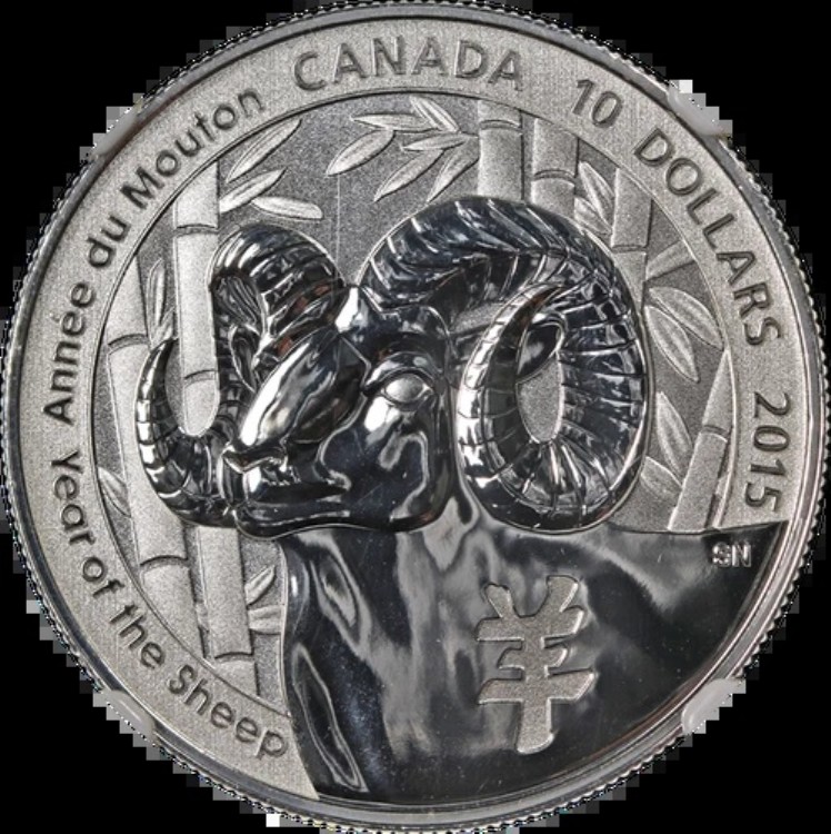楽天市場】2015年カナダ銀貨 10ドル 羊年 NGC SP70 早期リリース