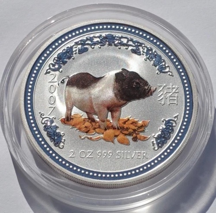 楽天市場】2007年 オーストラリア 2ドル 旧暦 I 亥年 2オンス BU