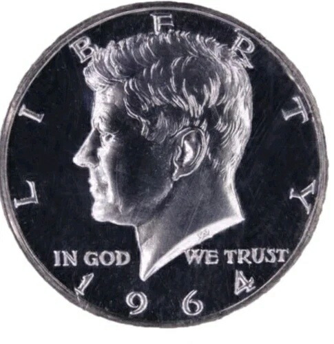 楽天市場】1964年 アクセントヘア ケネディ ハーフダラー プルーフ 90