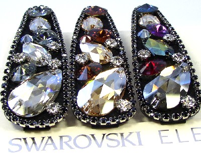 楽天市場】バレッタ スワロフスキー クリスタルカットストーン