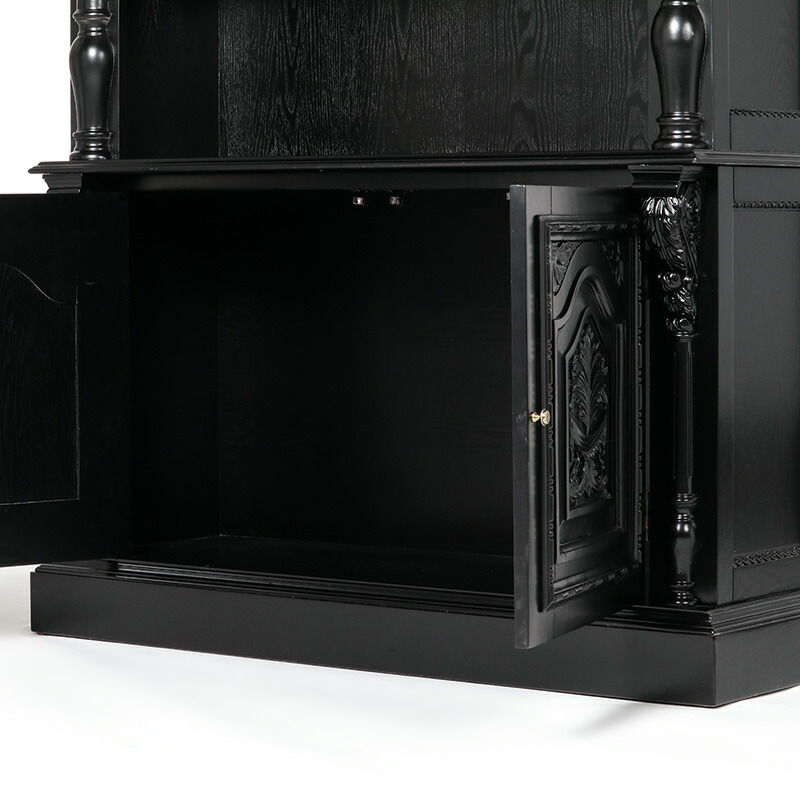 楽天市場】アンティーク調家具 オープンブックケース キャビネット