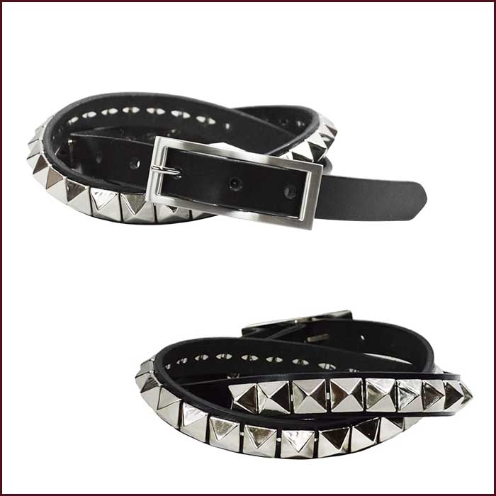 楽天市場】スタッズベルト メンズ レディース 角鋲 ピラミッドスタッズ