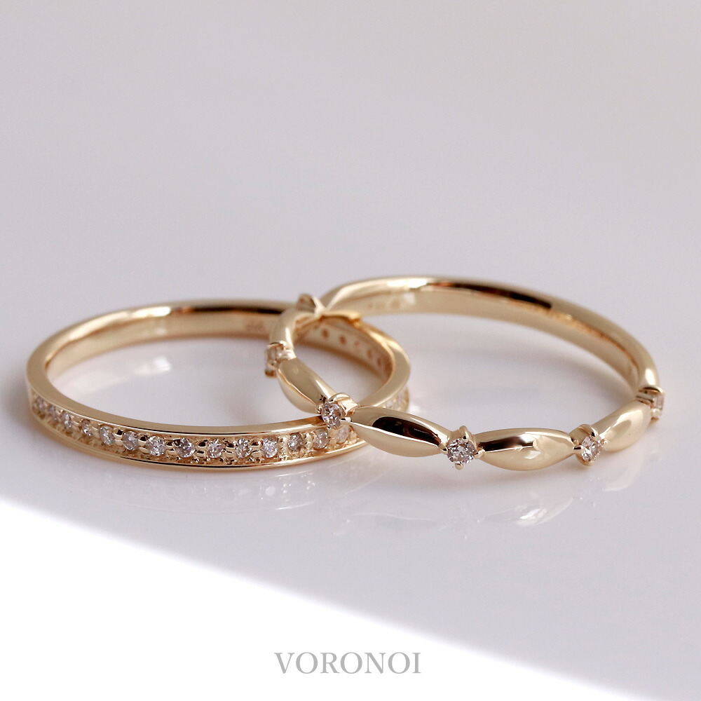 楽天市場】K10 ダイヤモンド 0.18ct ハーフ エタニティ リング 幅約1.9