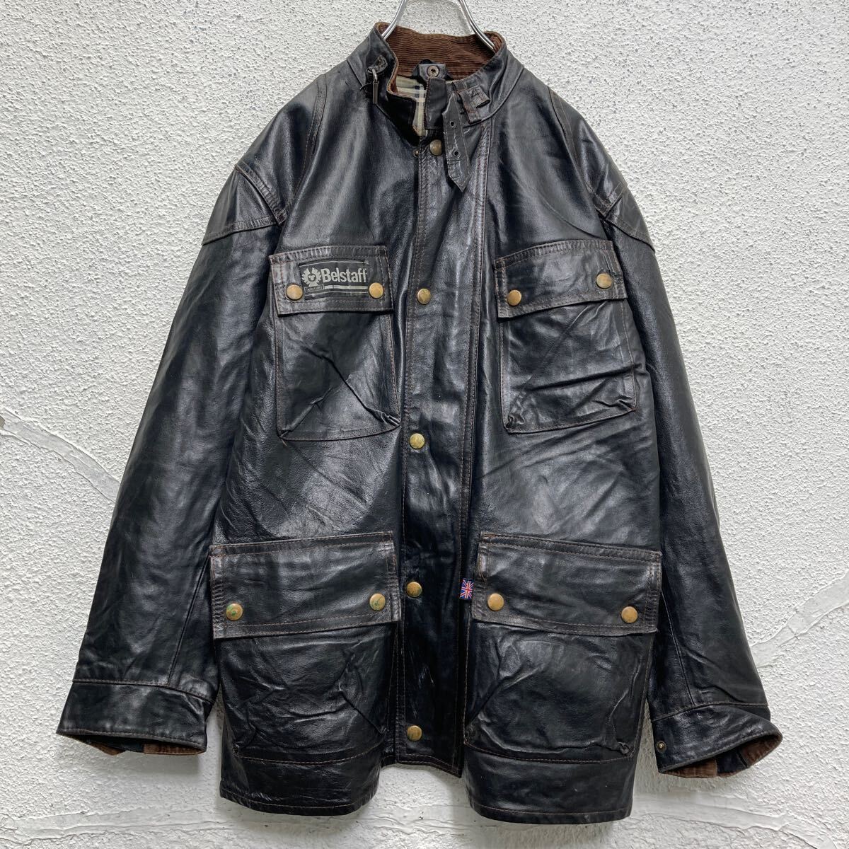 楽天市場】【中古】【古着】 BELSTAFF レザー ジャケット M ブラック