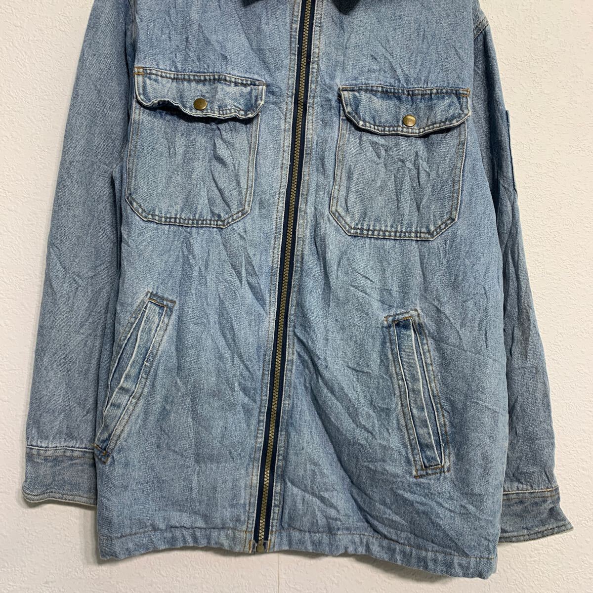 楽天市場】【中古】【古着】 DUKE デニムジャケット S ブルー ジップ