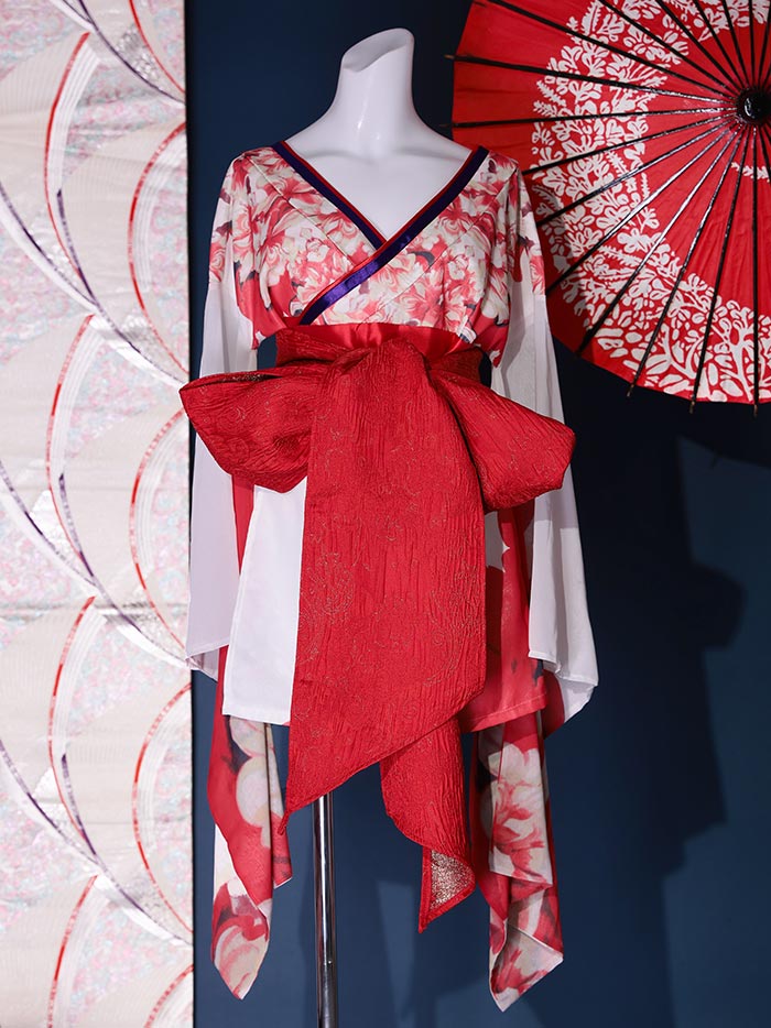 楽天市場】和風 コスプレ 衣装 花魁 花魁コスチューム 本格 ミニ 着物
