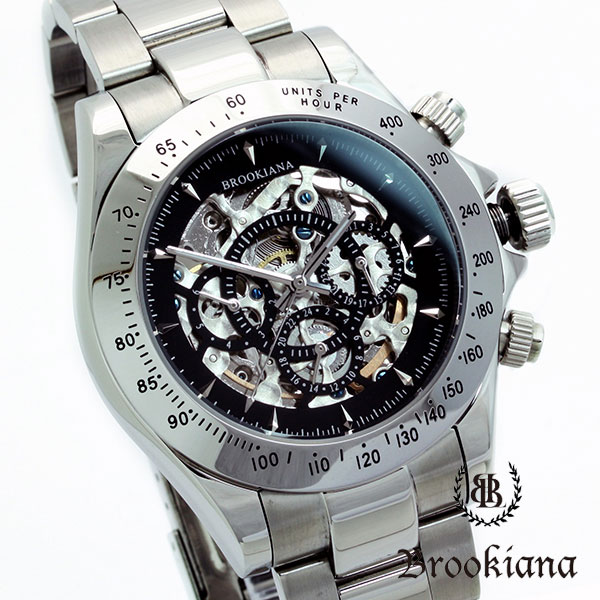 楽天市場】ブルッキアーナ BROOKIANA 腕時計 自動巻き BA1648-SVBK