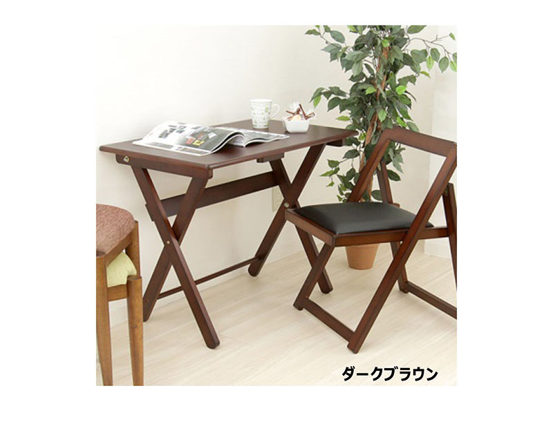 楽天市場】折りたたみデスク チェアセット 軽量 白 幅80cm リビング