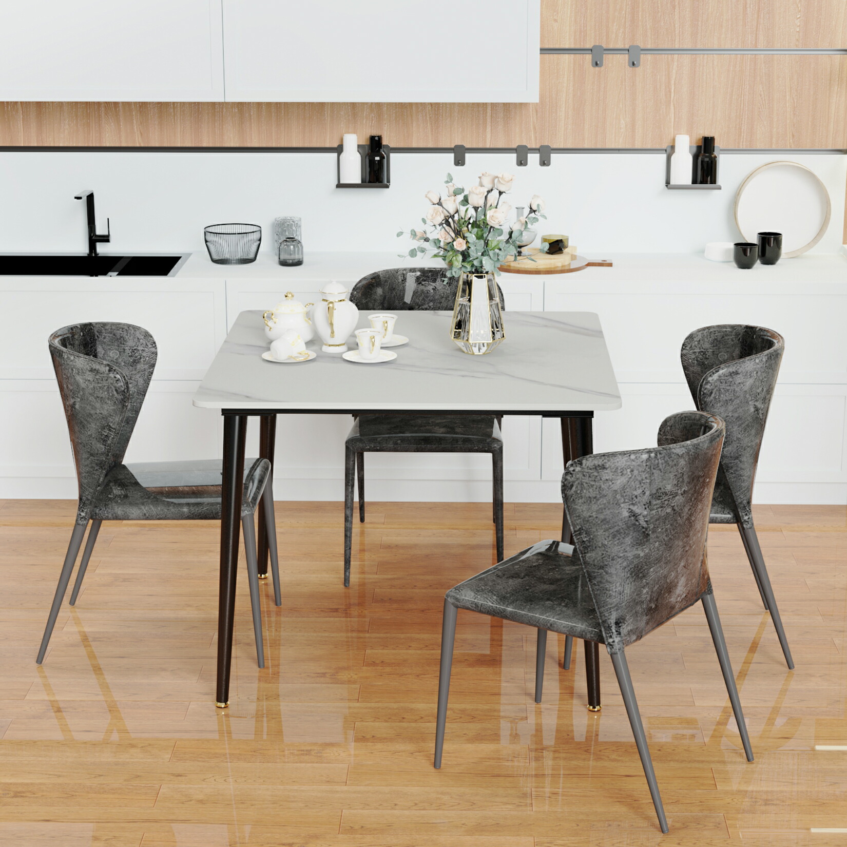 楽天市場】FATIVO ダイニングテーブル 食卓 テーブル ツヤ 正方形 2人