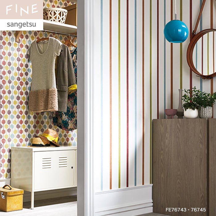 楽天市場】【壁紙】クロスのり無し サンゲツ FINE scion HOPPA STRIPE