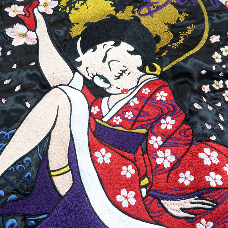 楽天市場】絡繰魂 粋 桜月夜 Betty Boop スカジャン ベティ・ブープ 総