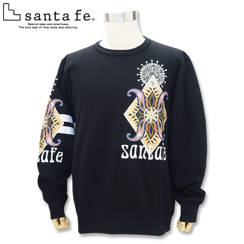 santa fe イエロー オーバーサイズ トレーナー 総刺繍 レア サンタフェ