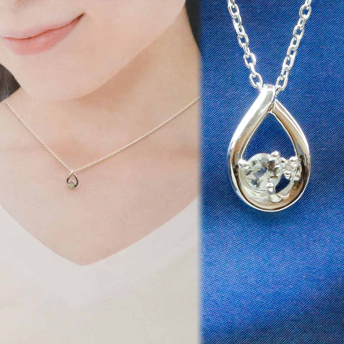 楽天市場】4℃ ヨンドシー ネックレス しずくモチーフ ペンダント