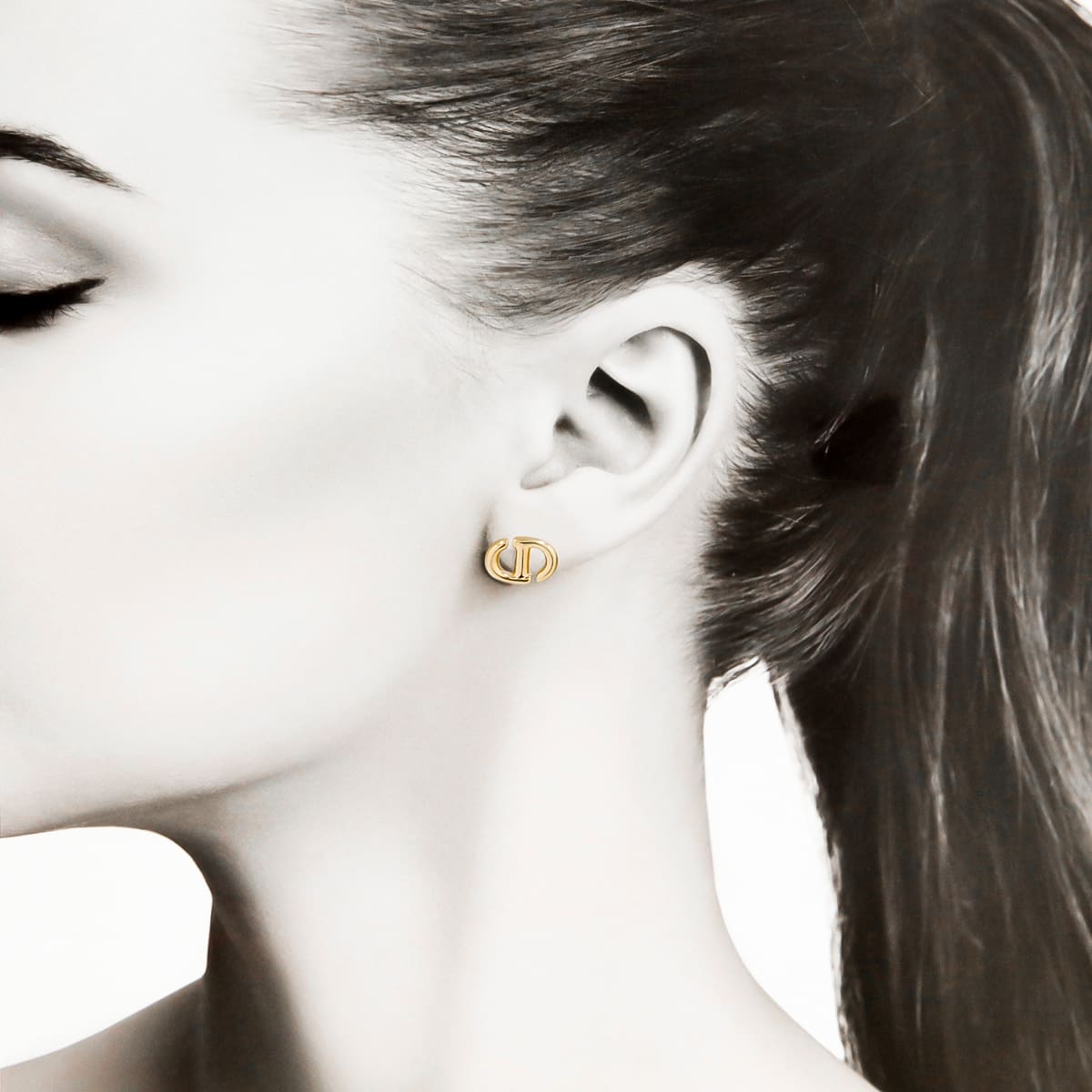 楽天市場】Dior ディオール ピアス スタッド CD NAVY スタッドピアス