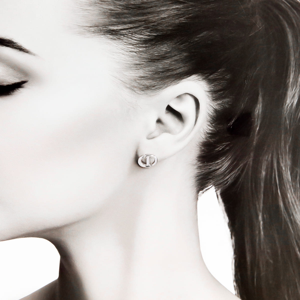 楽天市場】Dior ディオール ピアス CD NAVY スタッドピアス ペア