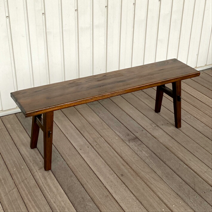 楽天市場】ベンチ 木製ベンチ 椅子 長椅子 イス タモ無垢 浮作り仕上げ