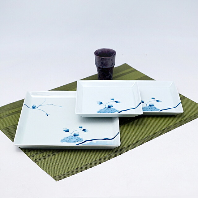楽天市場】和食器 有田焼 正方形 正角 プレート おしゃれ スクエア