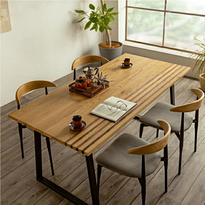 楽天市場】リビングダイニングテーブル 165 オーク無垢 ウォールナット