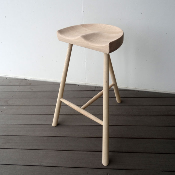 楽天市場】カウンタースツール ハイスツール オーク無垢材 無塗装