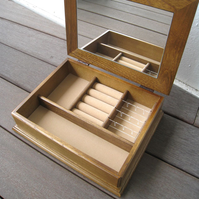 楽天市場】ジュエリケース おしゃれ ミラー付き 木製 日本製